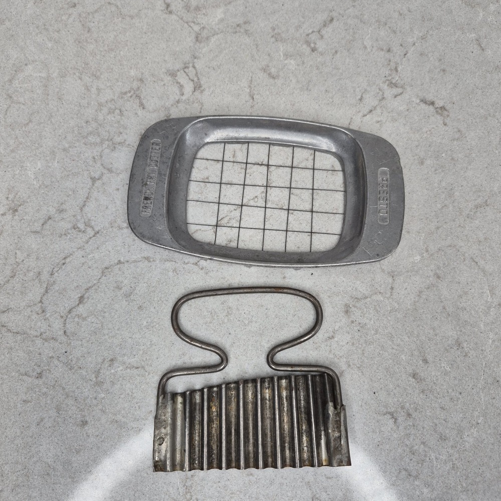 Vintage Presto Aluminum French Fry‎ Cutter & Crinkle Cutter